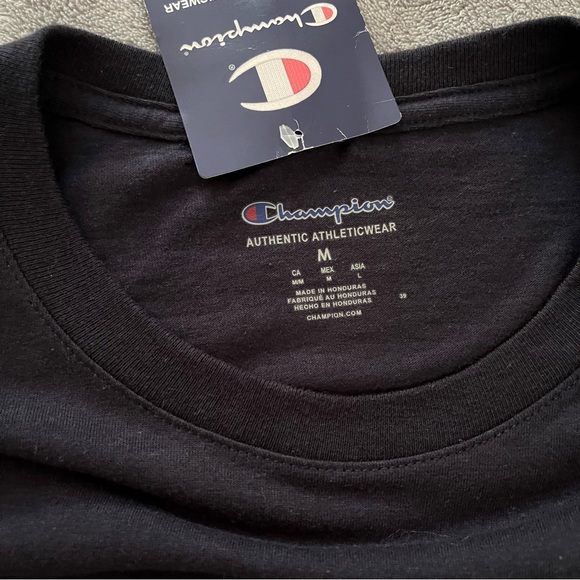 Champion Navy Blue Crew Neck Short Sleeve Tee Casual Athletic Wear Mens Size M - Picture 5 of 7